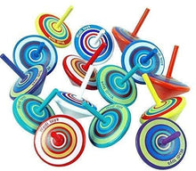 Carica l'immagine nel visualizzatore di Gallery, LISOPO 15 trottole in legno, giocattolo colorato, per feste di compleanno per bambini