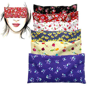 Cuscino per occhi "Pack 6-Flower 2020" | Semi di lavanda e riso | Yoga,... - Ilgrandebazar