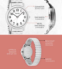 Carica l'immagine nel visualizzatore di Gallery, Ferretti Donna | Orologio da polso classico con grandi Argento E Bianco - Ilgrandebazar
