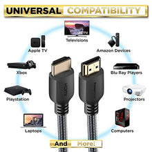 Carica l&#39;immagine nel visualizzatore di Gallery, PowerBear Cavo HDMI 4K 2 m | Alta velocità, nylon intrecciato e connettori dorati, 4K a 60 Hz, Ultra HD, 2K, 1080P, ARC e CL3 | per laptop, monitor, PS5, PS4, Xbox One, Fire TV e altro ancora