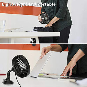 DIKI Ventilatore Auto, USB Ventola per Auto A 3 velocità Ventola...