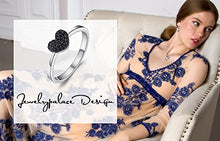 Carica l&#39;immagine nel visualizzatore di Gallery, JewelryPalace 0.14ct Naturale Spinello Amore Cuore Anello Argento Sterling... - Ilgrandebazar