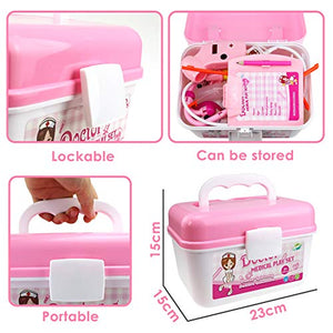 HERSITY 35 Pezzi Valigetta del Medico Kit Dottore Giocattolo con Luci e...