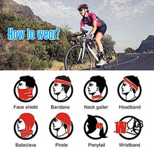 Carica l'immagine nel visualizzatore di Gallery, HASAGEI Scaldacollo Moto Estivo bandana nera Fasce Ciclismo Uomo nero+nero