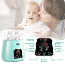 Carica l&#39;immagine nel visualizzatore di Gallery, Scaldabiberon Sterilizzatore 6 in 1 Elettrico Scaldapappe Doppio WK-2301