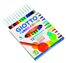 Carica l&#39;immagine nel visualizzatore di Gallery, Giotto Turbo Color pennarelli in astuccio da 12 colori - Ilgrandebazar