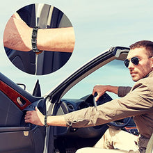 Carica l&#39;immagine nel visualizzatore di Gallery, COOLMAN - Bracciale da uomo, Braccialetto in acciaio Argento + Nero - Ilgrandebazar
