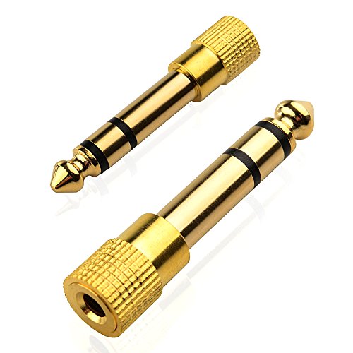 Mobi Lock Adattatore Stereo, Maschio a Femmina, Placcato in Oro da 6,35 mm...