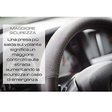 Carica l&#39;immagine nel visualizzatore di Gallery, Coprivolante Auto Universale Pelle - Copri Volante In Tessuto nero