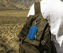 Carica l'immagine nel visualizzatore di Gallery, AGPTEK BC Protezione Copertura Durevole a Conchiglia per Lettore MP3 da 1,8 Pollochi(10 * 5cm) e Auricolare, Titolare con moschettone di Metallo, Blue