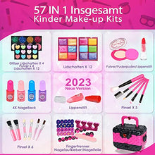 Carica l'immagine nel visualizzatore di Gallery, Valigetta Trucchi Bambina Giochi Bambina - Sicuro e lavabile trucchi bambina anallergici, Borsa set trucchi bambina reale, Principessa Compleanno regalo bambina 4 5 6 7 8 9 anni (Rosa)