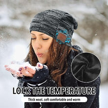 Carica l&#39;immagine nel visualizzatore di Gallery, Regalo Uomo Donna Cappello Bluetooth Berretto Sci Regalo Natale Cappello Sportivi Uomo Musicale Bluetooth Lavorato a Maglia Berretto Cappello Invernali con Cuffie Stereo e Microfono Vivavoce