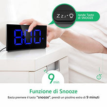 Carica l&#39;immagine nel visualizzatore di Gallery, Holife Sveglia Digitale, da Comodino, 1. Blu con Adattatore - Ilgrandebazar