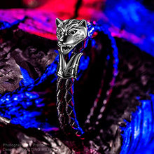 Carica l&#39;immagine nel visualizzatore di Gallery, Notting Hill San Valentino per Lui, Leggenda del Lupo Bracciale in Black - Ilgrandebazar