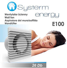 Carica l&#39;immagine nel visualizzatore di Gallery, Ventilatore universale con valvola antiritorno Ø 100 mm/10 Ø 100 mm, Bianco