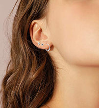 Carica l&#39;immagine nel visualizzatore di Gallery, Milacolato 6 Paia di Qrecchini in Argento Sterling Piccolo 2mm per le Donne... - Ilgrandebazar