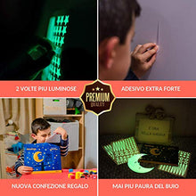 Carica l&#39;immagine nel visualizzatore di Gallery, Stelle Adesive Fluorescenti e Grande Luna | Nuovo Set di 328 Pezzi Stickers...