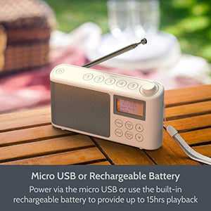 Radio DAB/DAB+ e FM, Portatili Alimentate a Batteria Ricaricabile,...