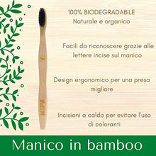 Carica l'immagine nel visualizzatore di Gallery, TheBDM Spazzolini da denti in bamboo naturale ecologico Setole Medie