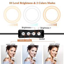 Carica l&#39;immagine nel visualizzatore di Gallery, Selfie Luce LED Anello, 8&quot; Lampada Anulare con Treppiede e Scrivania da