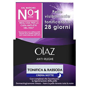 Olaz Anti-Rughe Tonifica & Rassoda Crema Notte Idratante Anti-Età - 50 gr - Ilgrandebazar