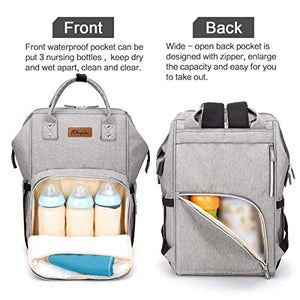 Borsa Fasciatoio Neonato Multifunzione, Zaino Passeggino Grey
