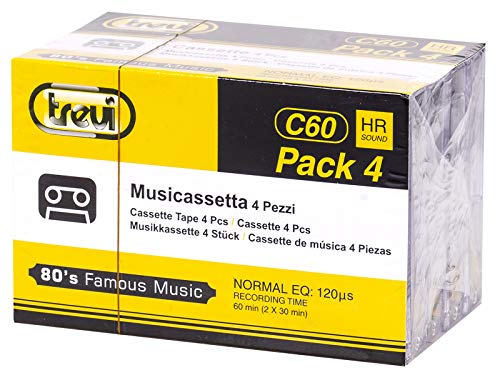 Trevi C60 HR Audiocassette vergini da 60 minuti (30 min per lato) - Giallo