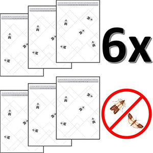 PIC Trappola Anti Tarme del Cibo - Confezione da 3 buste con due trappole = 6 pezzi – Trappola di colla per farfalline del cibo, trappole ai feromoni acchiappa tarme alimentari