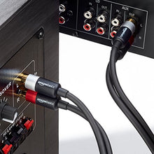 Carica l&#39;immagine nel visualizzatore di Gallery, AmazonBasics - Cavo audio RCA da 2 maschi a 2 maschi, 1,2 metri m