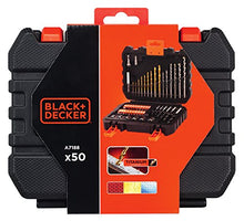 Carica l'immagine nel visualizzatore di Gallery, BLACK+DECKER A7188-XJ Set per Forare ed Avvitare, 50 Pezzi (20 punte 50