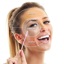 Carica l&#39;immagine nel visualizzatore di Gallery, Fancii Specchio per Trucco Illuminato a LED con 3 Toni Cromatici Regolabili,... - Ilgrandebazar