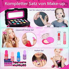 Carica l'immagine nel visualizzatore di Gallery, Valigetta Trucchi Bambina Giochi Bambina - Sicuro e lavabile trucchi bambina anallergici, Borsa set trucchi bambina reale, Principessa Compleanno regalo bambina 4 5 6 7 8 9 anni (Rosa)
