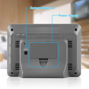 UFLIZOGH Sveglia meteorologica Digitale con sensore Esterno Interno Wireless... - Ilgrandebazar