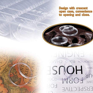 Chriffer 100 PCS Scatola per Monete Capsule di Custodie bianco - Ilgrandebazar