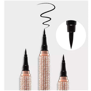 Diamond eyeliner Eyeliner Pen Waterproof Black Precision Micro Eye Liner nero - Ilgrandebazar