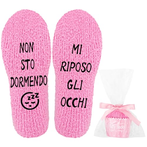 HOX Boofle - Calzini da donna in tessuto, morbidi e accoglienti, idea regalo per donne, taglia unica, motivo: mamma