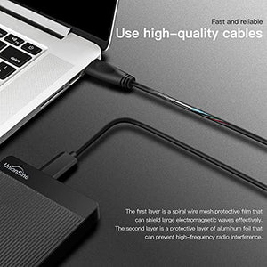 UnionSine Hard Disk Esterno 2,5" 500GB Ultra Slim Portatile USB3.0 SATA HDD Storage per PC, Macbook, PS4, PS5, Xbox series, Wii u, TV (Nero) HD2510