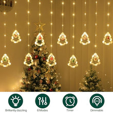 Carica l'immagine nel visualizzatore di Gallery, MOYKSRR Luci Tenda Natale, 3M Tenda luminosa a LED, Catena di Luci Decorative con Telecomando 8 Modalità Impermeabile LED Tenda Luminosa, Luci di Natale per Decorazioni Finestre, Feste, Giardino