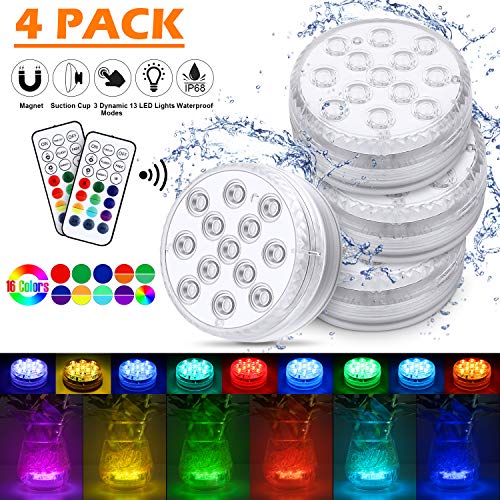LED Sommergibili Luci Piscina, a Impermeabile, 4 Pcs