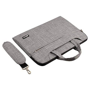 Qishare Multifunzionale Portatile Sottile Luce 15,6-16 pollici, Grigio Linee