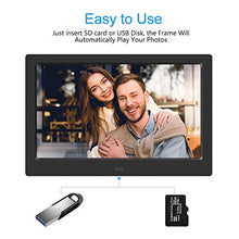 Carica l&#39;immagine nel visualizzatore di Gallery, Cornice fotografica digitale, schermo elettronico 16: 9 LED HD, 1024 x 600...