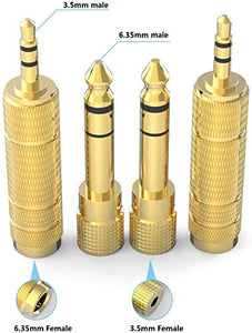 3,5mm Maschio a 6,35mm Femmina e 6,35 mm a 3,5 Adattatore...