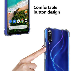 Ferilinso Cover per Xiaomi Mi A3 Cover, [Rinforzare la Versione Trasparente