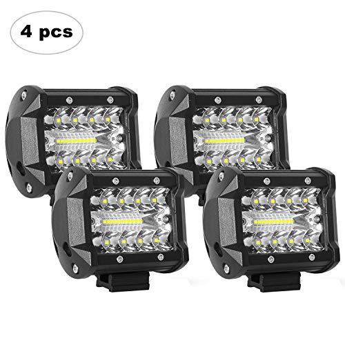AAIWA LED Light Bar, Luci da Lavoro 4PCS 4 Pollici 60W 4x60W Combo - Ilgrandebazar