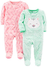 Carica l&#39;immagine nel visualizzatore di Gallery, Simple Joys by Carter&#39;s Baby Girls - Confezione da 2 pile con piedini per...