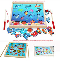 Carica l&#39;immagine nel visualizzatore di Gallery, TOWO Gioco da Pesca in Legno Magnetico – include 15 Sagome con... - Ilgrandebazar