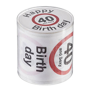 Divertente Rotolo di Carta Igienica per Compleanno 40 Anni | Bianco - Ilgrandebazar