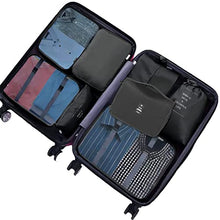Carica l'immagine nel visualizzatore di Gallery, MURISE 8 Pezzi Packing Cubes, Organizer Valigia, Organizzatore per Valigia per Vacanze e Viaggi, Organizer Valigie Set, Viaggio Accessori Utili - Nero