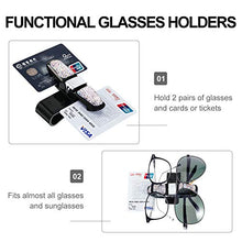 Carica l'immagine nel visualizzatore di Gallery, Frienda 2 Pacchi Porta Occhiali per Auto Visiera Parasole con Strass di...