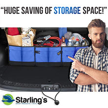 Carica l'immagine nel visualizzatore di Gallery, Starling's - Organizer organizer per bagagliaio, auto, 3 Scomparti, Blu.